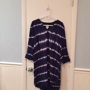 Blue and white tie dye sundress